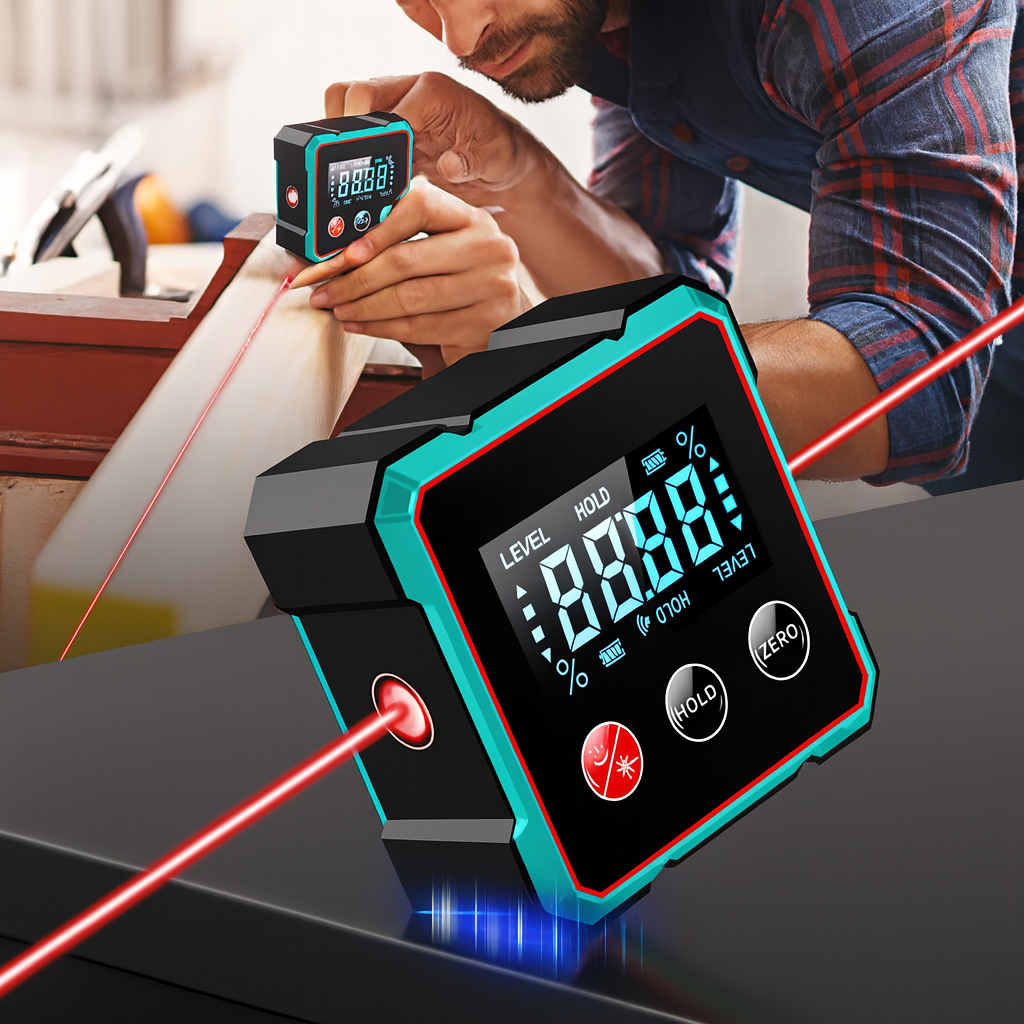 Norillo™ – 2-i-1 Digital Vinkelmåler og Laser Vaterpass