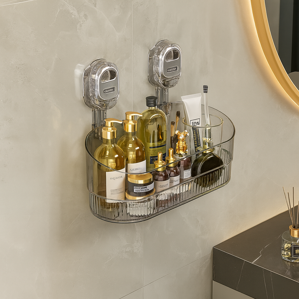 Norillo™ – Selvheftende vegghylle uten boring for kjøkken og bad