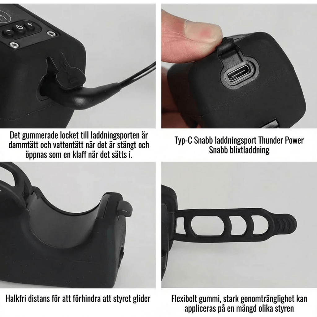 Norillo™ – 110 dB sykkelhorn med langtrekkende frontlys for nattkjøring