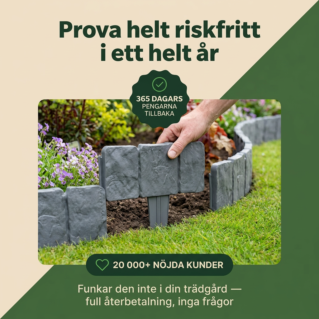 Norillo™ – Bedkant i Steinlook som Hindrer Gress i å Krype Inn