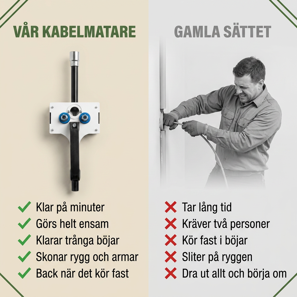Norillo® – CableDrive – Trekker kabel gjennom røret på minutter, helt selv