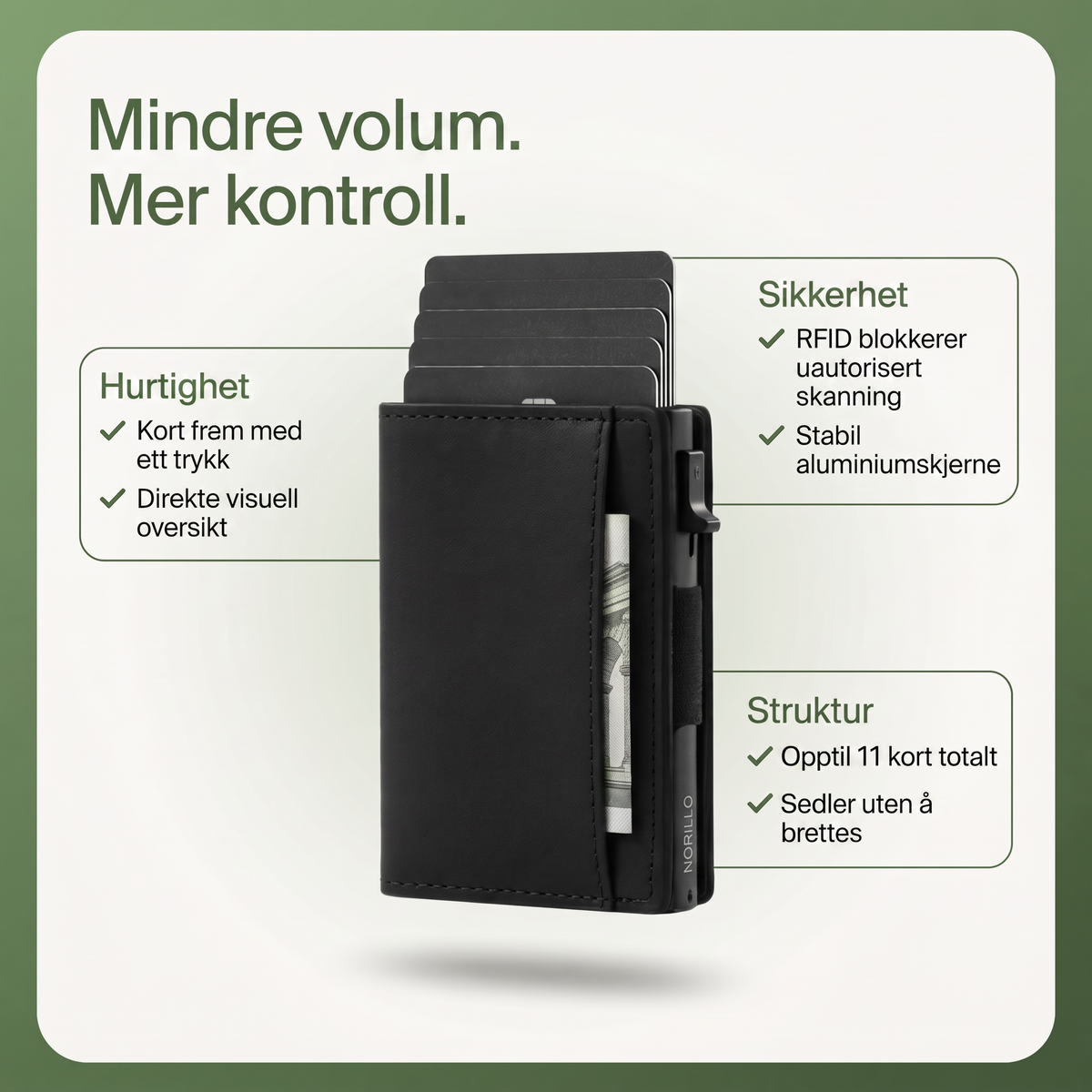 Mindre volum, mer kontroll – hurtighet, sikkerhet, struktur