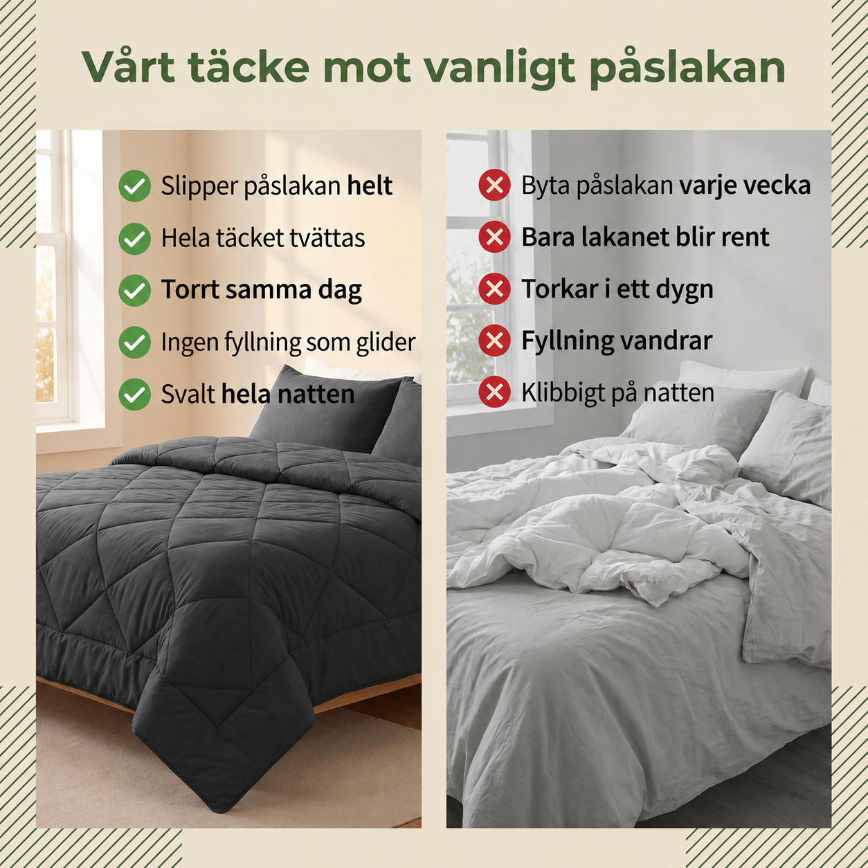 Norillo® – FreshFold – Dyne og dynetrekk i ett, vask helt og tørt samme dag
