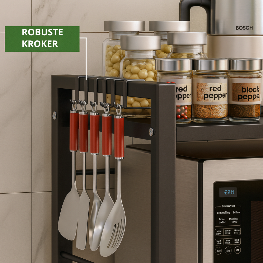 Norillo™ – Det justerbare kjøkkenstativet som maksimerer oppbevaringen din