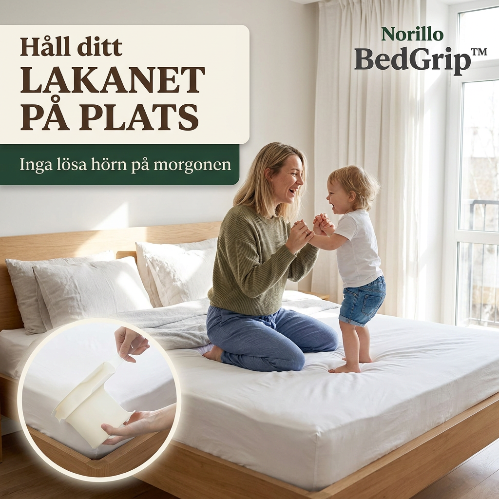 Norillo™ – BedGrip – Slutt med løse hjørner og krøllete laken for alltid
