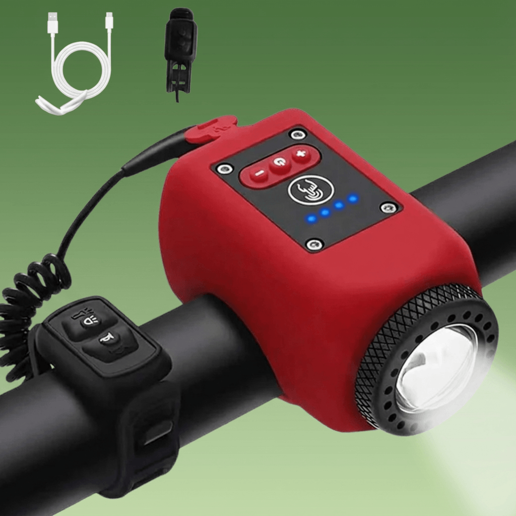 Norillo™ – 110 dB sykkelhorn med langtrekkende frontlys for nattkjøring
