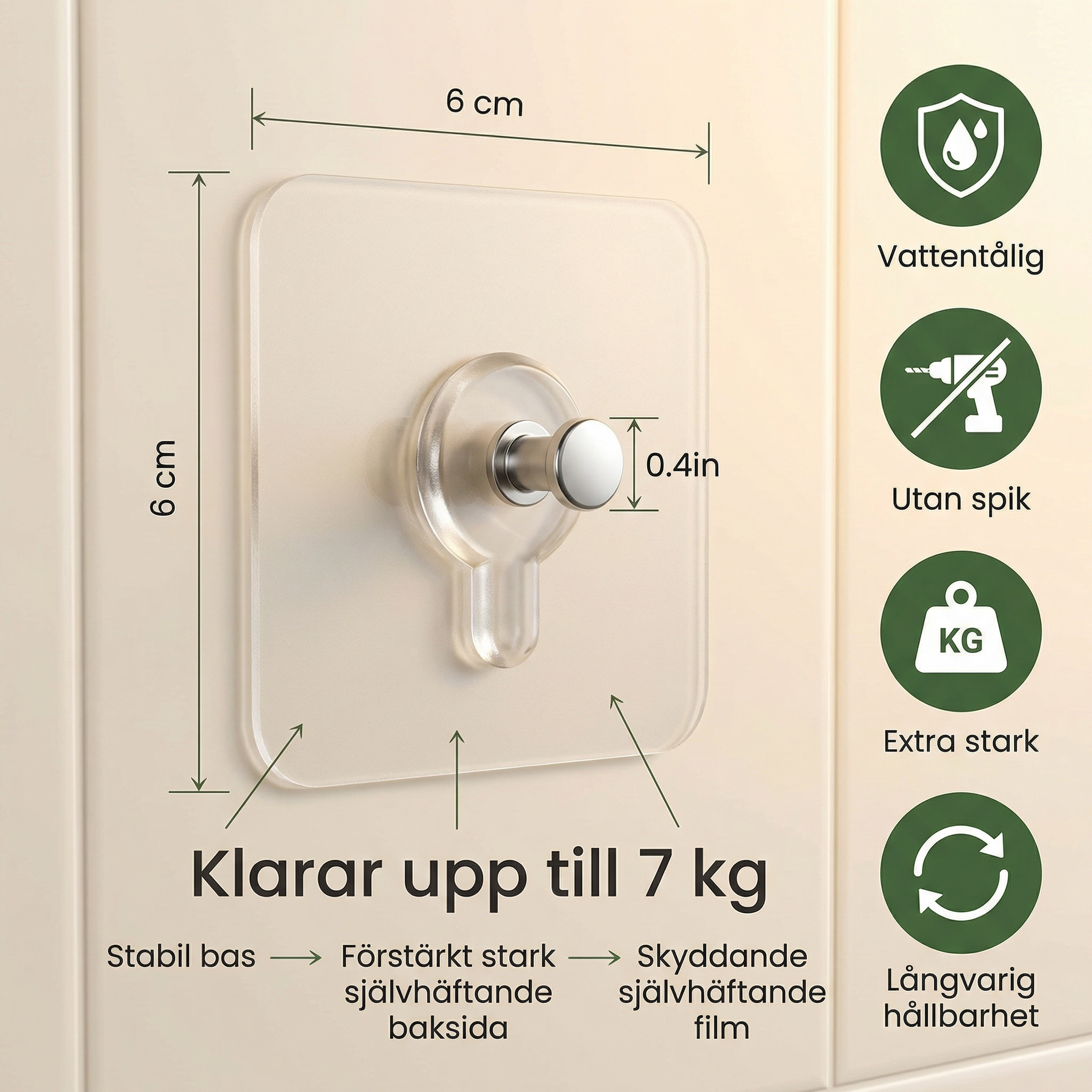 Norillo™ – Veggkroker med patentert grep – uten hull, uten merker