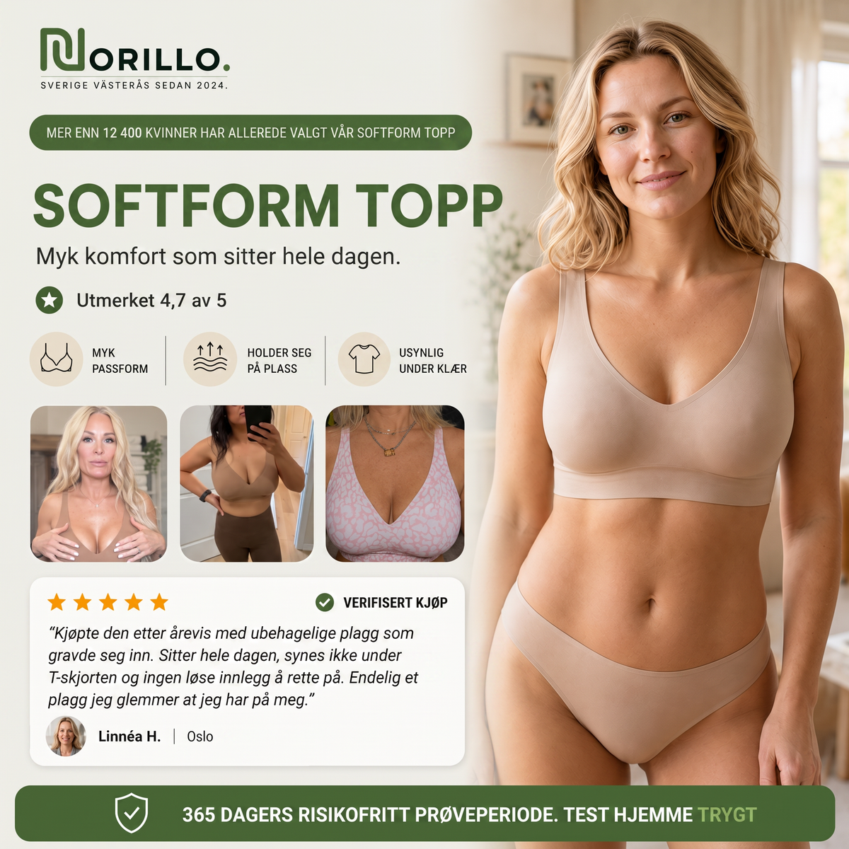 Norillo™ – SoftForm Bh – Naturlig form uten bøyle eller vattering