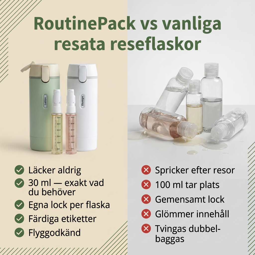 Norillo™ – RoutinePack: bær hele rutinen i én lekkasjesikker flaske