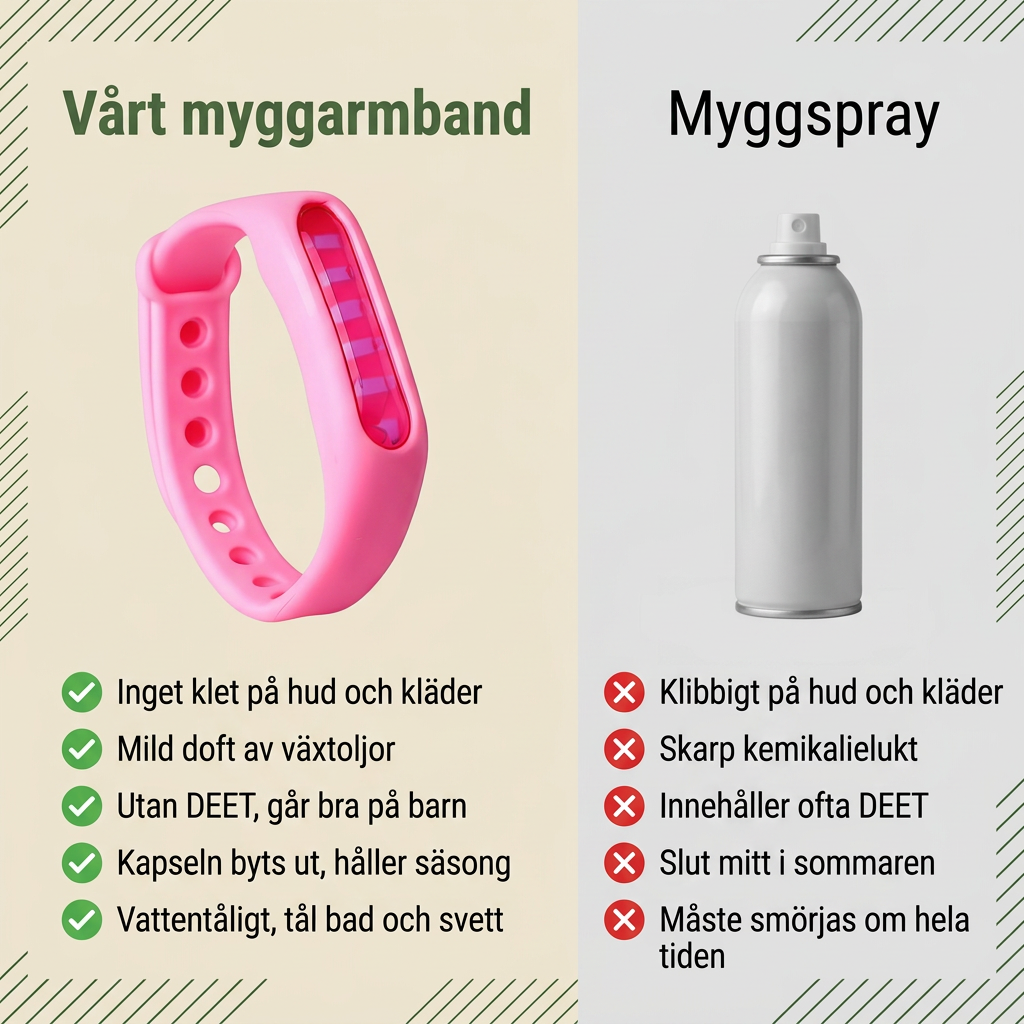 Norillo® – BiteShield myggarmbånd med naturlige oljer, oppladbart