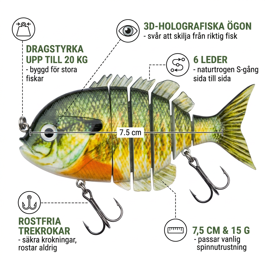 Norillo® – SwimStrike leddet fiskedrag som lokker rovfisk med naturlig gange