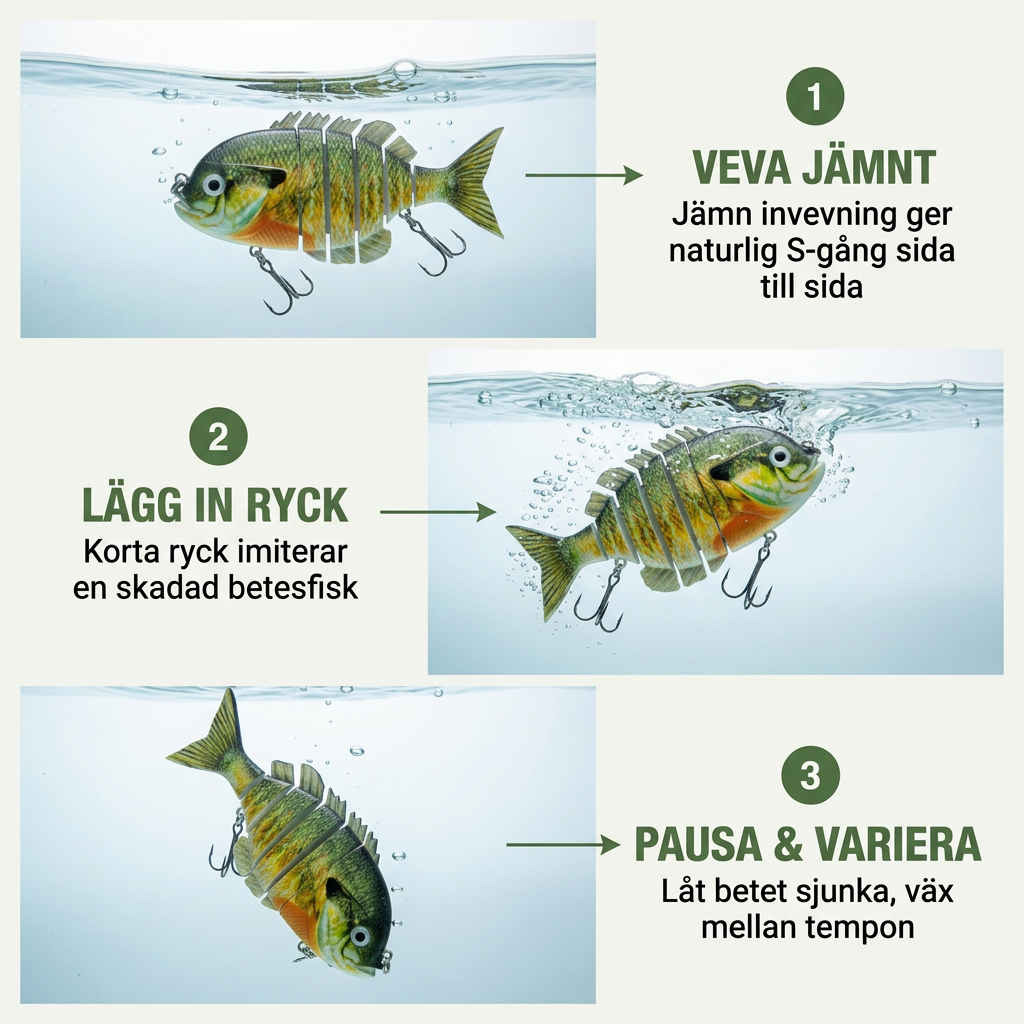 Norillo® – SwimStrike leddet fiskedrag som lokker rovfisk med naturlig gange