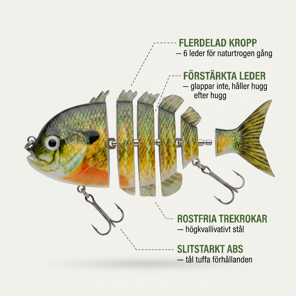 Norillo® – SwimStrike leddet fiskedrag som lokker rovfisk med naturlig gange