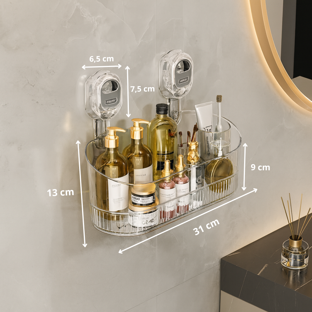 Norillo™ – Selvheftende vegghylle uten boring for kjøkken og bad