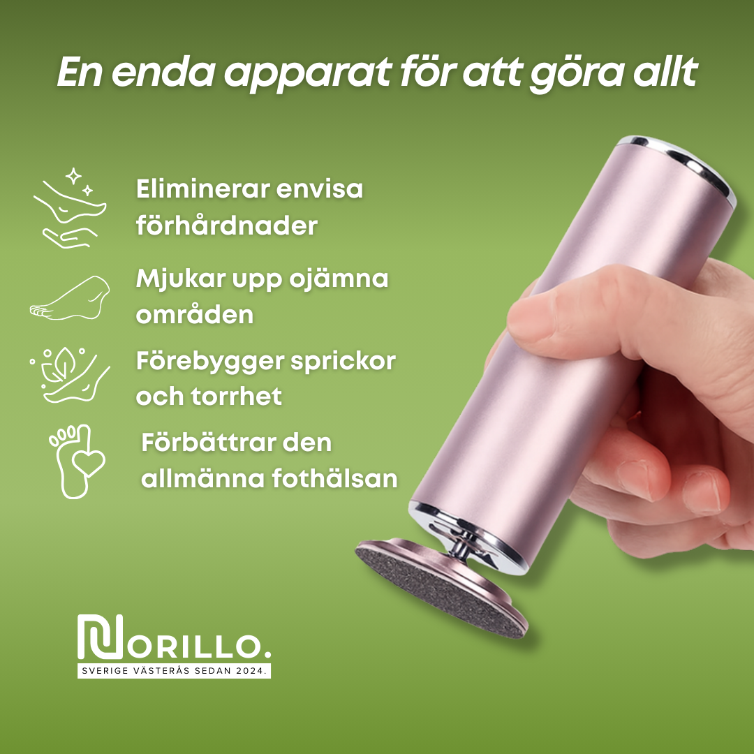 Norillo™ – Fjern hard hud og sprukne hæler smertefritt 