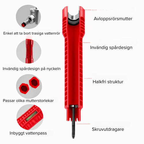 Norillo™ – 8-i-1 Rørtang for Trange Rom & Raske VVS-Reparasjoner