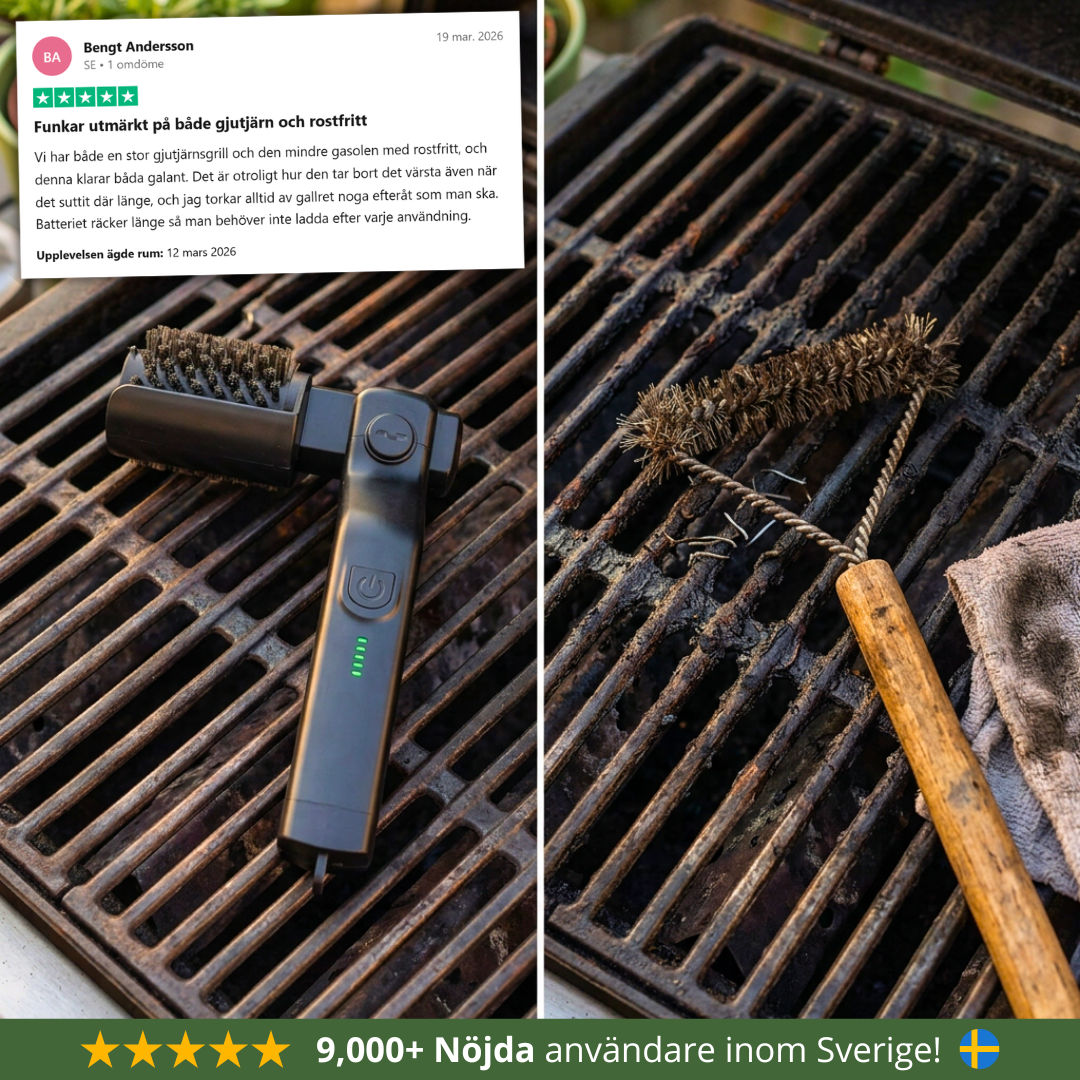 GrillFix elektrisk grillbørste – produktbilde