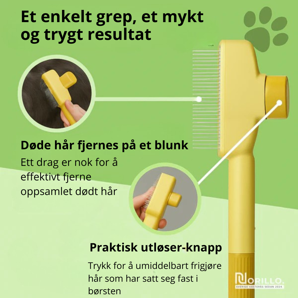 Norillo™ – Kattebørsten som stopper røyting og holder hjemmet rent
