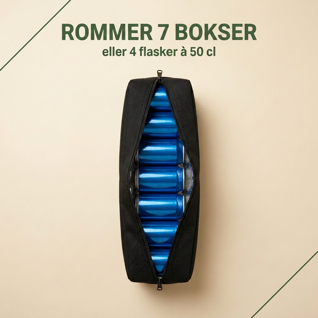 Rommer 7 bokser eller 4 flasker a 50 cl