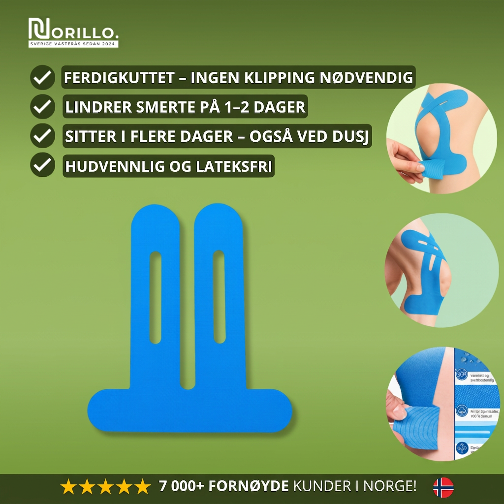 Knebandasje fordeler - ferdigkuttet, lindrer smerte